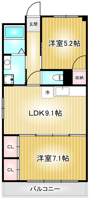 第二グリンハイツ｜名古屋市の賃貸ならMy賃貸の間取り|第二グリンハイツ