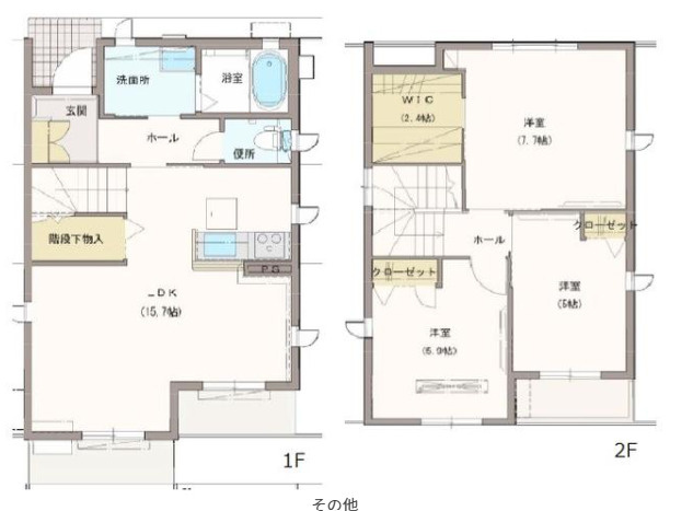 熊本市東区三郎２丁目の一戸建ての間取り