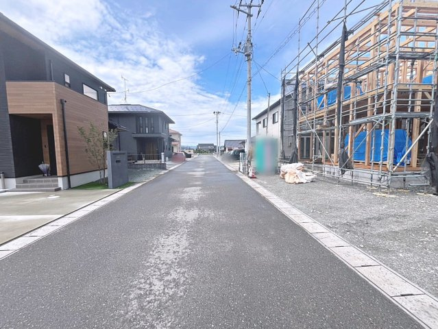 新築戸建・新築建売　南相馬市原町区大木戸第1　石神第二小・石神中の前面道路含む現地写真