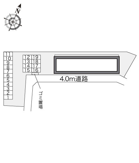 レオパレスロッソピアンコの区画図