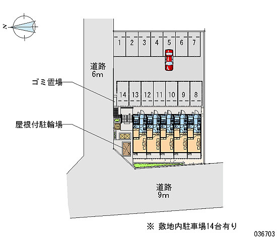 レオパレスビアンコの駐車場|画像4