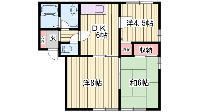 エイセイ勝原B棟の間取り