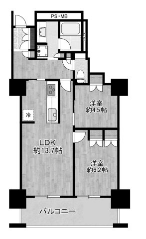 阿波座ライズタワーズ フラッグ46（OMPタワー）の間取り