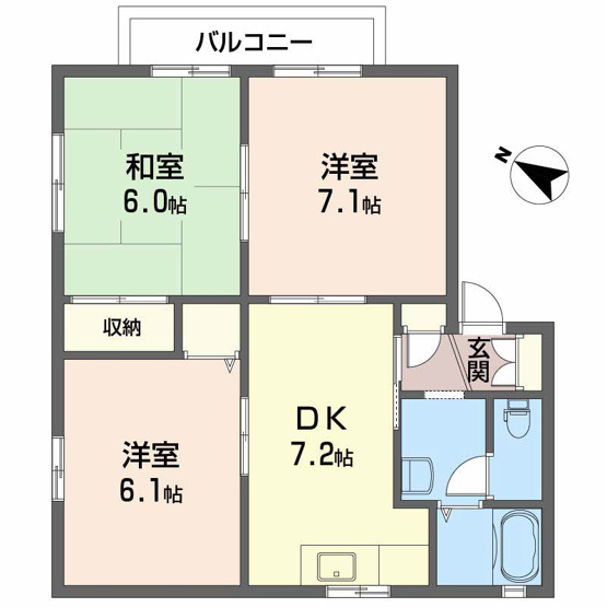 【間取り】 | アクセスＳ．Ｋ  Ｂ棟