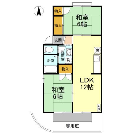 【間取り】 | フレンドリー９１　C棟