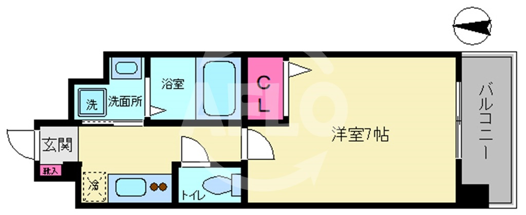 S-FORT難波西の間取り|エグゼ難波西Ⅲ　間取り