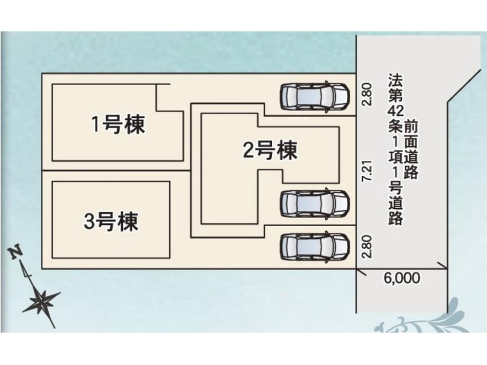 【LIGNAGE】東久留米市前沢５丁目01期の区画図|□工事中の現地を撮影。建物には養生シートが掛かっています。建物内覧はまだ出来ませんが、同一売主の近隣の完成実例をご案内致します□建物完成予定は、7月下旬です□