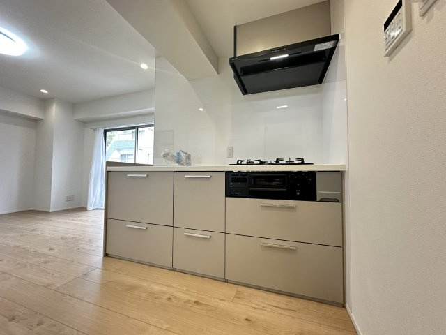 恒陽マンションのキッチン|キッチンはお部屋のサイズに合わせたサイズになっておりますがその分収納力が高いものを採用しました！