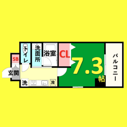 CITY SPIRE 名駅前　名古屋市賃貸　仲介手数料無料の間取り