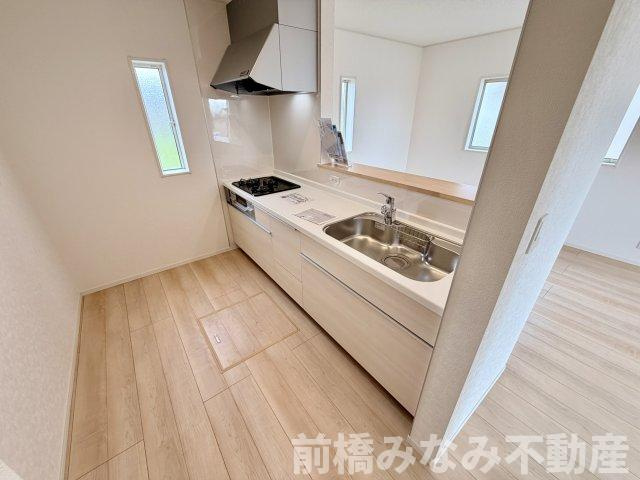 【新築】前橋市粕川町新屋第2　３号棟(全３棟)　クレイドルガーデン　新築建売分譲のキッチン|お料理しやすいキッチンです