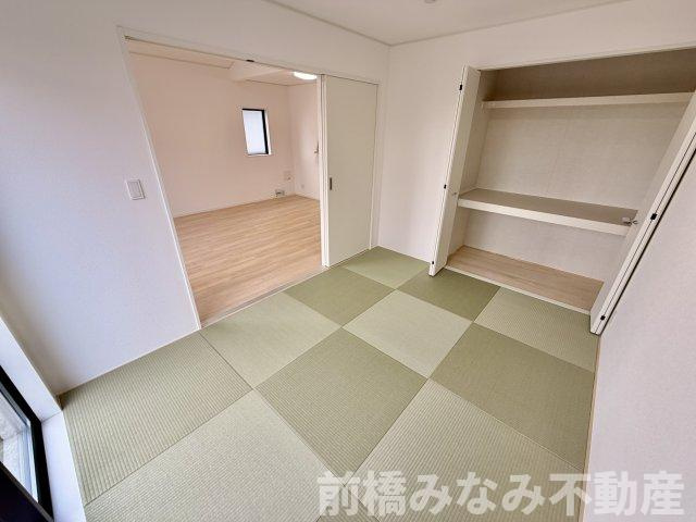 【新築平屋】前橋市粕川町新屋第2　１号棟(全３棟)　クレイドルガーデン　新築建売分譲の和室|和室ならではの温かな和の空間で寛ぎの時間を過ごせます
