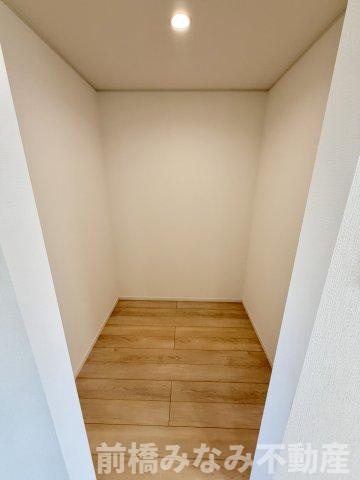 【新築平屋】前橋市粕川町新屋第2　１号棟(全３棟)　クレイドルガーデン　新築建売分譲の収納|専用の収納スペースです