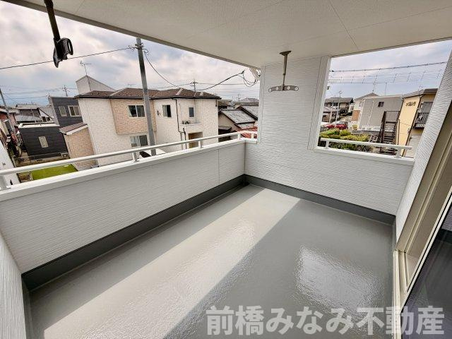 【新築】高崎市倉賀野町第2　１号棟(全２棟)　クリエートの家　新築建売分譲のバルコニー|広々としたバルコニーです