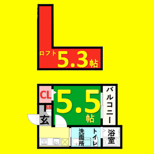 Agns(アニエス)　名古屋市賃貸　仲介手数料無料の間取り