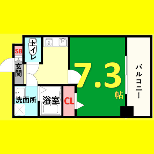 FLAT12　名古屋市賃貸　仲介手数料無料の間取り