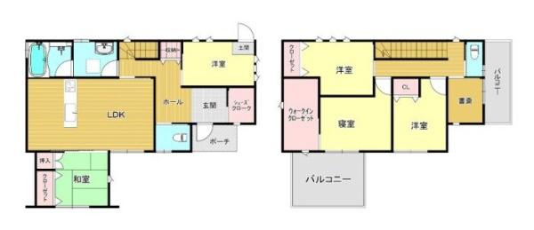 岩出市中黒　中古戸建の間取り