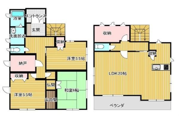 和歌山市北細工町　中古戸建の間取り