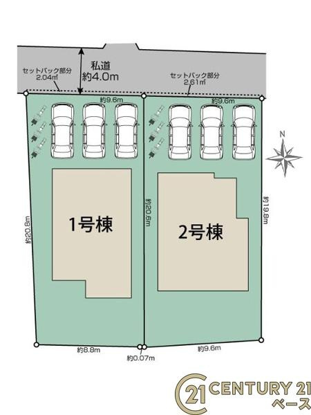 奈良市あやめ池南２丁目 ２号棟 ／新築一戸建の区画図|■こちらの物件は２号棟です！■