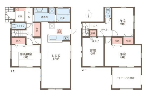 リーブルガーデン東九条町 １号棟 ／新築一戸建の間取り