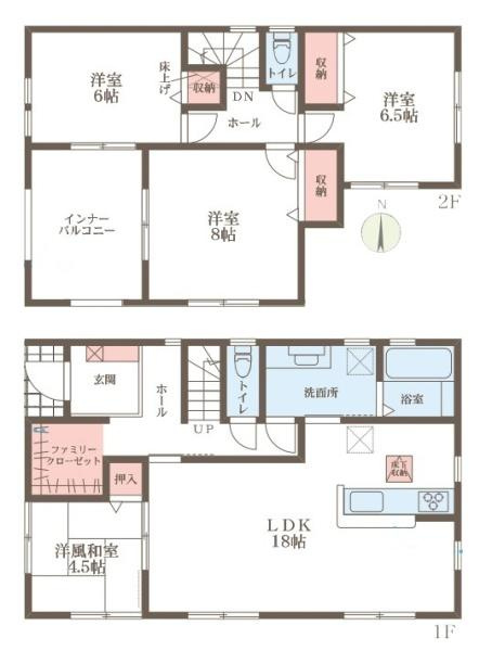 リーブルガーデン東九条町 ３号棟 ／新築一戸建の間取り