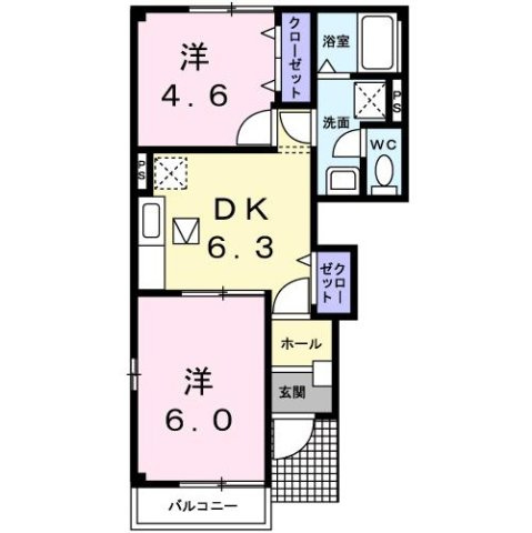 エレガントＭの間取り