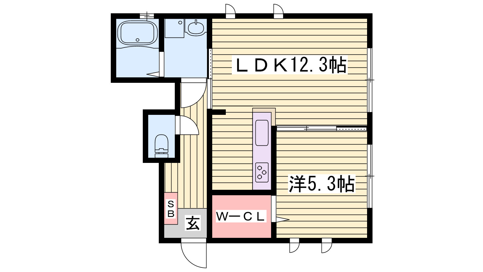 シャーメゾン城西の間取り