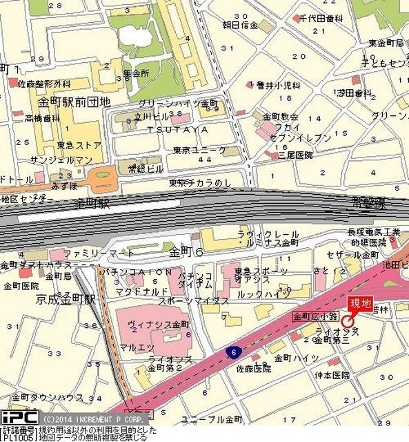 トップ金町の地図