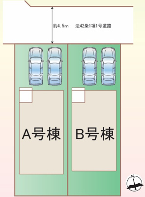 【区画図】 | 大和市深見 新築戸建 全2棟