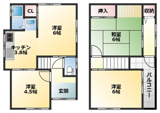 【間取り】 | ロッヂs南小阪合町5丁目