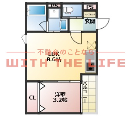 THE NOBLES 花畑【キャッシュバック対象】の間取り