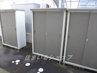 広島市安佐北区可部南１丁目のアパートの収納|便利な屋外物置きあり