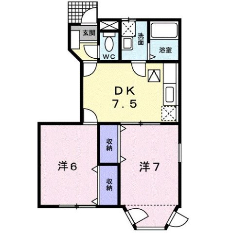 ライフコート鏡Ａの間取り