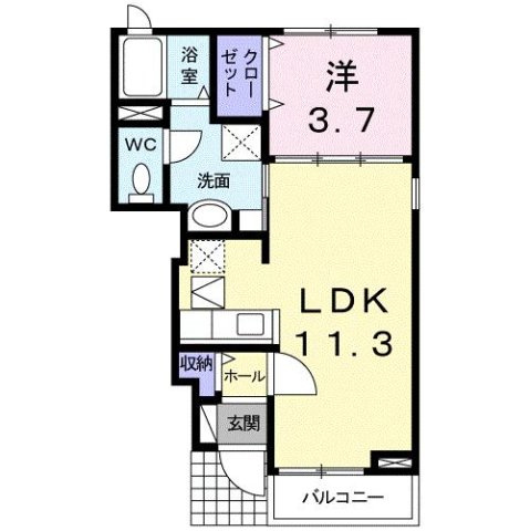 メビウス鏡Ⅳ番館の間取り