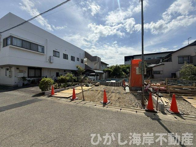 平塚市平塚２丁目　新築戸建　全２棟の外観|5月11日撮影　建築中　現地外観