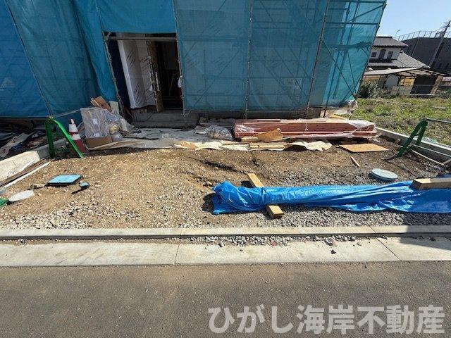 平塚市御殿4丁目　新築戸建　全５棟の駐車場|4月18日撮影　工事中　駐車スペース
