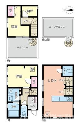 茅ヶ崎市中海岸3丁目　中古戸建の間取り|2LDK
