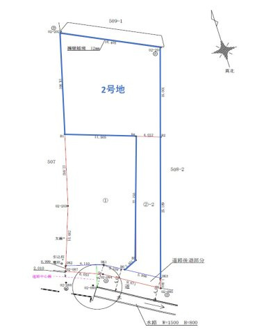 コンフォートヒルズ高崎下大類町1期　2号地の区画図