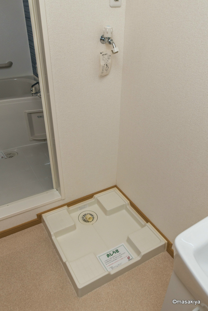 カーサセレノの洗面所|室内洗濯機置き場