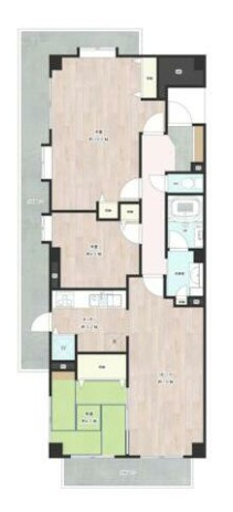 【間取り】 | メゾンフィオーレ上足洗 中古マンション | 効率的かつ暮らしのことをしっかり考えた間取りです