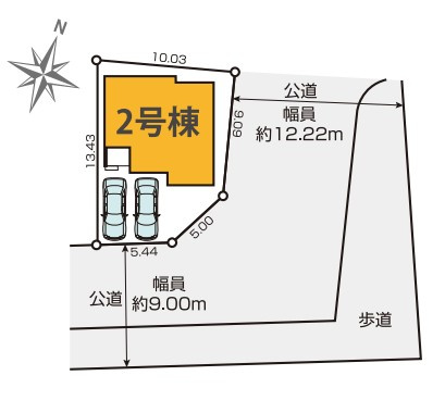 所沢市北秋津8期全1棟　新築戸建の区画図|5/18撮影