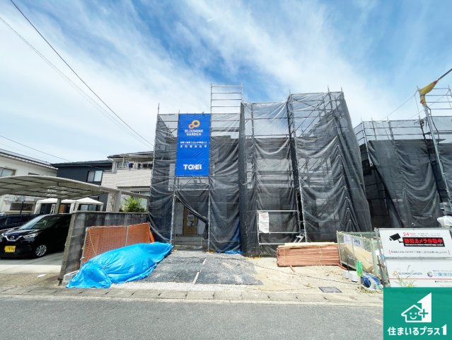 ★亀岡市古世町　新築一戸建ての外観|周辺は落ち着いた街並みの住宅地！子育てがしやすい住環境です！まだ未完成ですが、現地でしかわからない事もございます。是非一度ご覧ください。