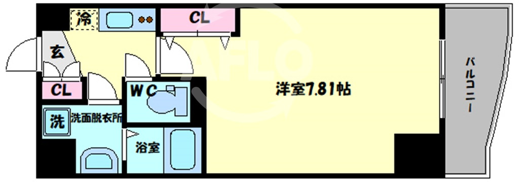 Luxe難波WESTの間取り|Luxe難波WEST(ラグゼ難波ウエスト)　間取り