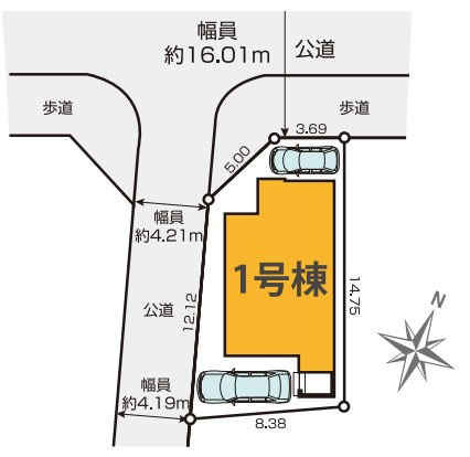 戸建 所沢市大字上安松の区画図