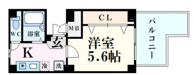 ブロスコート六甲Ⅱの間取り