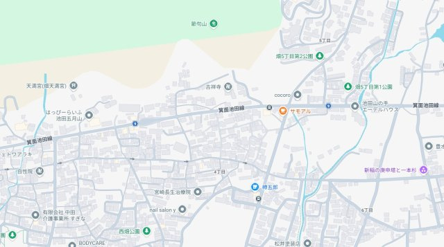 池田市畑　第2期　売土地の地図