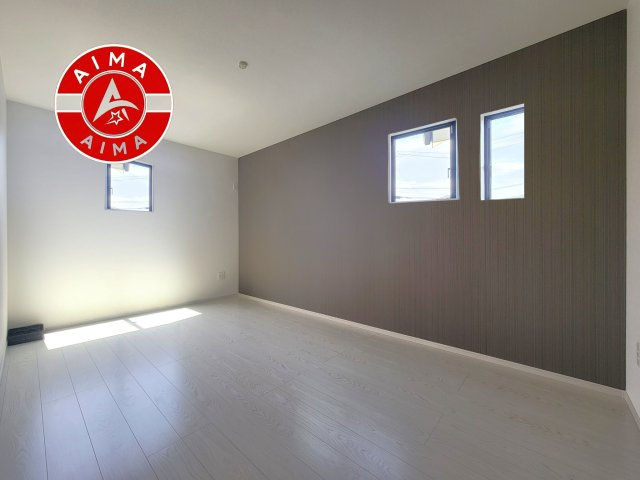 糟屋郡粕屋町内橋東1丁目第3-2棟（2号棟）　の内観：施工例|採光良好な洋室は全居室、複層ガラスの遮熱効果と断熱効果で、一年中快適に過ごせます。