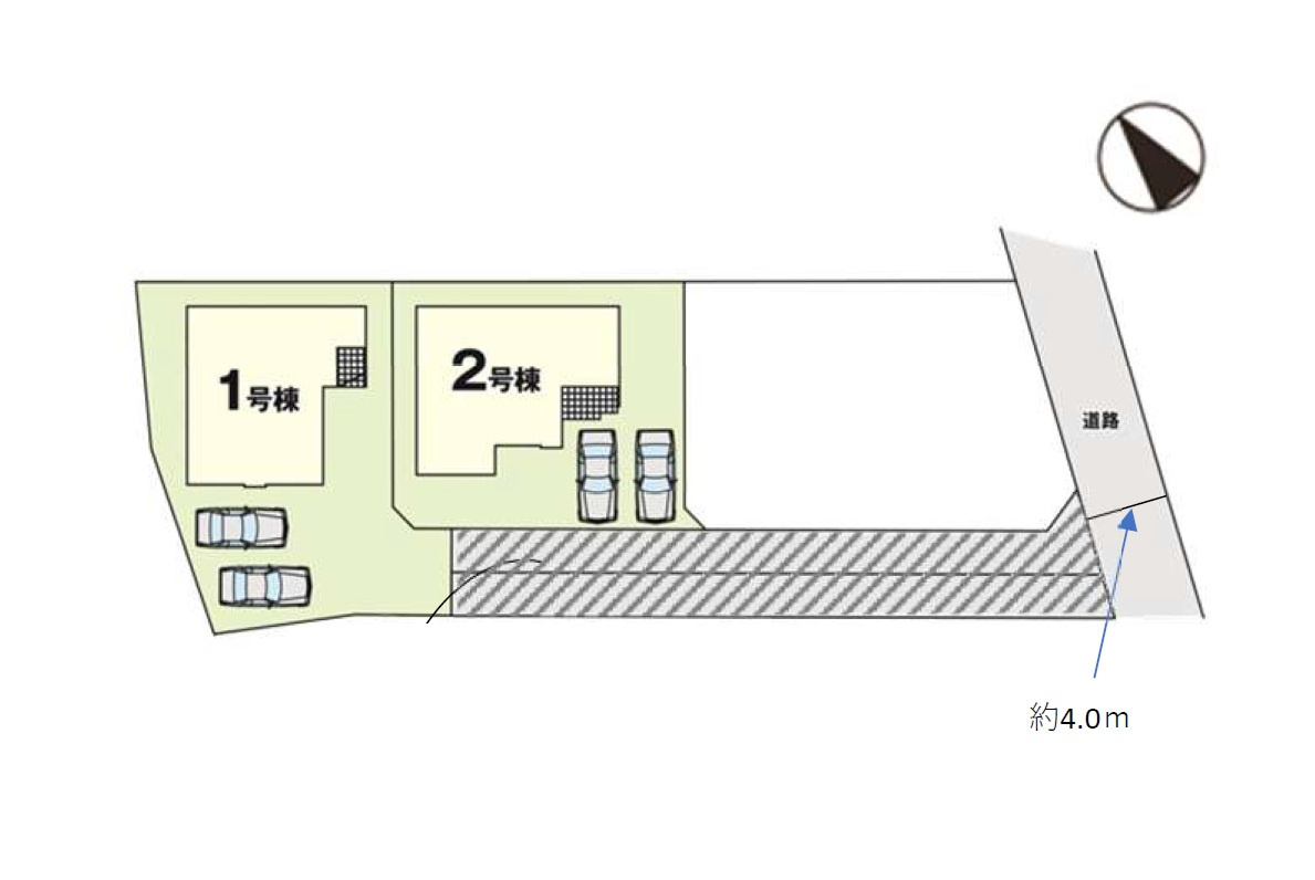 糟屋郡粕屋町内橋東1丁目第3-2棟（2号棟）　の区画図|配置図（2号棟）
