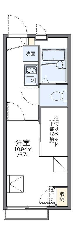 レオパレス野崎通Bの間取り