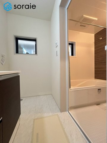 所沢市牛沼3期全1棟　新築戸建　リーブルガーデンの脱衣所|4/30撮影