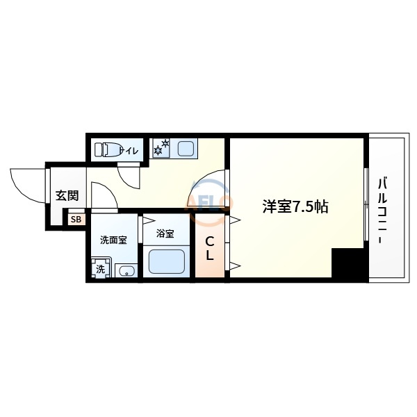 Canal天満橋の間取り|Ｃａｎａｌ天満橋　間取り